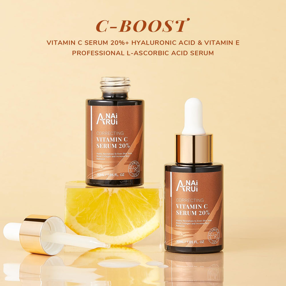 ANAI RUI serum used on face, neck, and chest for cohesive glow