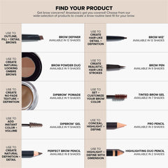 Brush-tip applied Brow Freeze Gel ready for shaping