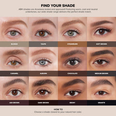 Matte finish from Brow Freeze Gel that holds brow shapes