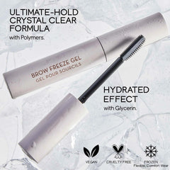 Close-up of Brow Freeze Gel on brow showing even distribution
