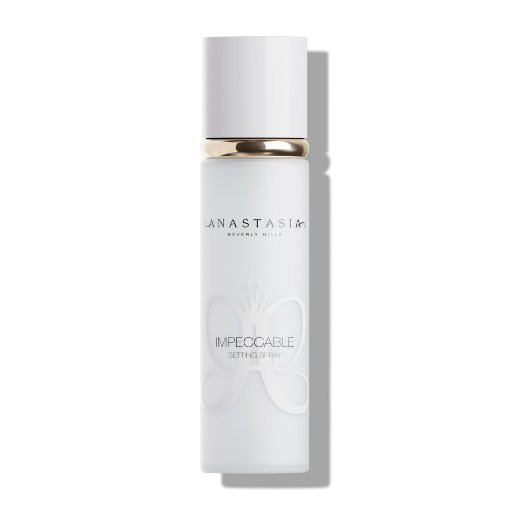 Anastasia Beverly Hills setting spray mist delivering skin-like, non-drying finish.
