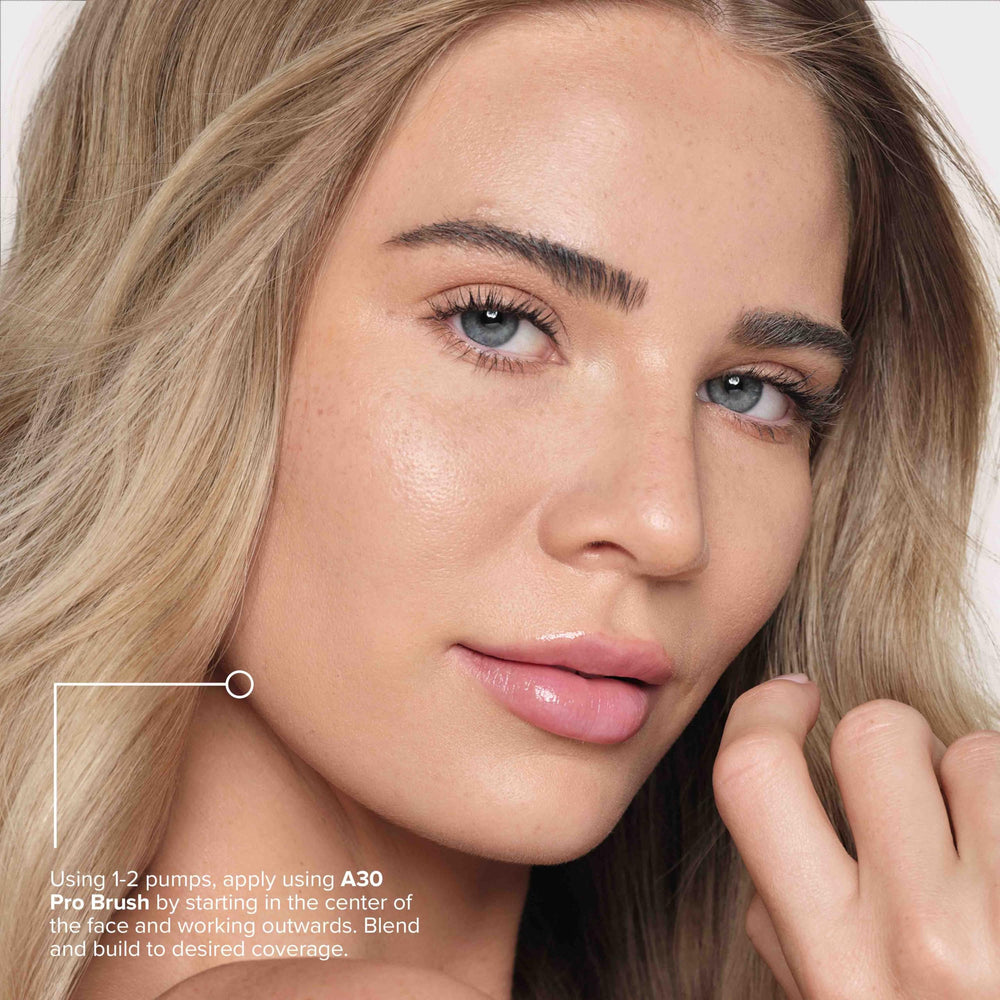 Anastasia Beverly Hills Impeccable Blurring Second Skin Foundation 4W portrait, flawless-looking finish.