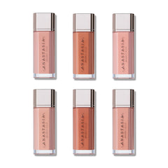 Anastasia Beverly Hills Lip Velvet neutrals swatches for versatile nude looks.
