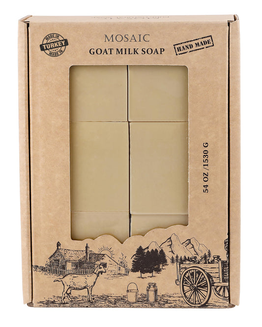 AnatoliaDaphne goat milk soap bar close-up, creamy hydration for sensitive skin.