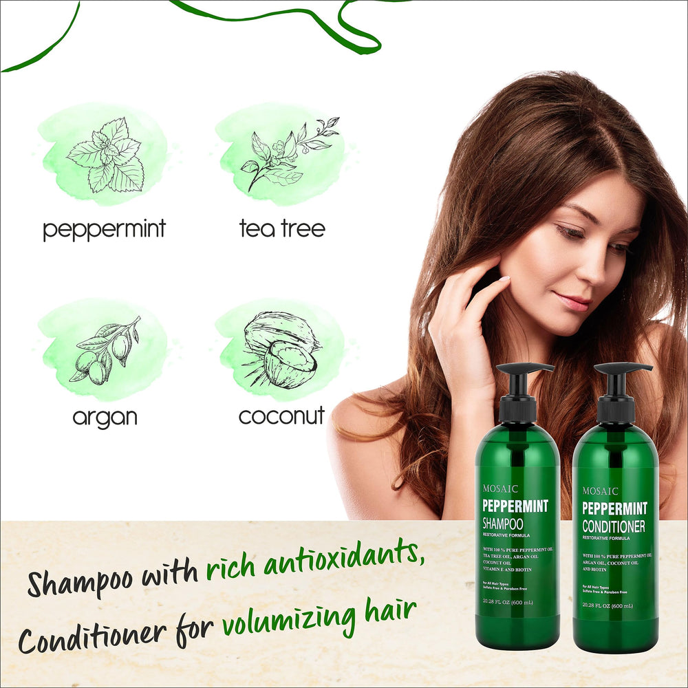 Close-up of AnatoliaDaphne peppermint shampoo label showing natural ingredients