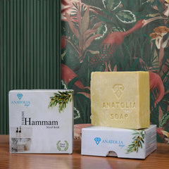 Anatolia Soap plant-based oils highlight natural ingredients for body cleansing.