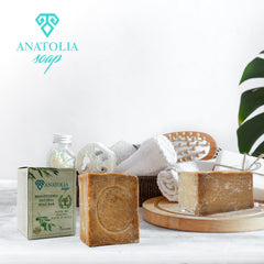 Anatolia Soap natural plain bar emphasizing additive-free cleansing.