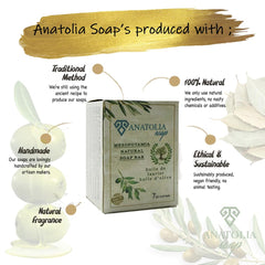 Anatolia Soap two-bars packaging closeup, gift-ready and convenient.