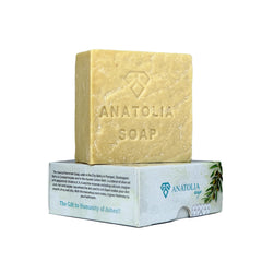Anatolia Soap handmade bar using traditional saponification for pure washing.
