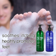 Foamy foamy-lather of AnatoliaDaphne Tea Tree Body Wash for thorough cleansing.