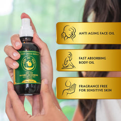 Ancient Greek Remedy jojoba oil close-up highlighting smooth, balanced skin