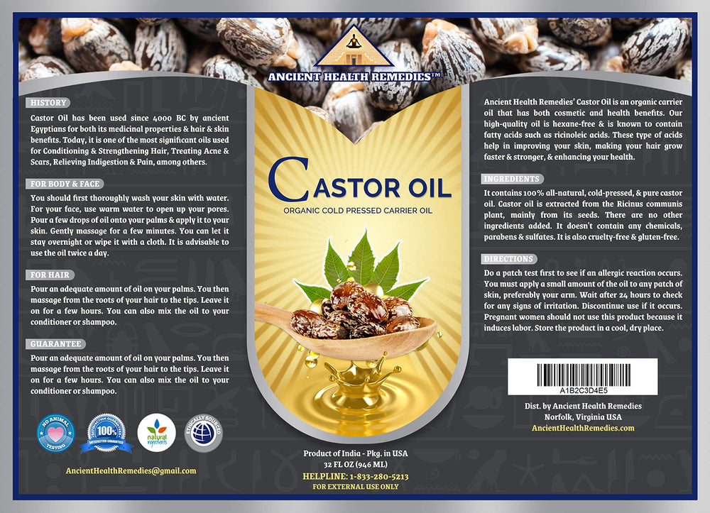 ANCIENT HEALTH REMEDIES castor oil for nails and cuticles care
