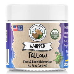 Ancient Paths Whipped Tallow Balm texture shows an airy, fast-absorbing feel for soft skin.