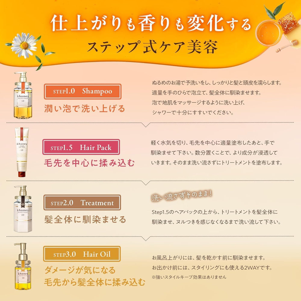 And Honey hair oil shine and smoothness boost for healthy-looking strands.