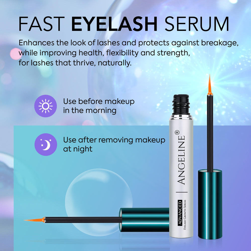 Angeline Premium Lash Serum packaging open shows hygienic, easy-to-store bottle