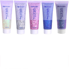 Angels Beauty body glitter gel in white adds radiant shimmer for festival looks
