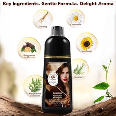 AngeRose purple hair dye shampoo foaming lather during use