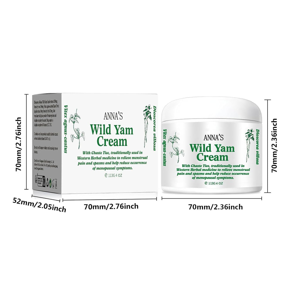 Organic plant extracts power Anna's Wild Yam Cream's natural blend.
