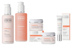 Alpine-inspired cream texture beside fresh botanicals.