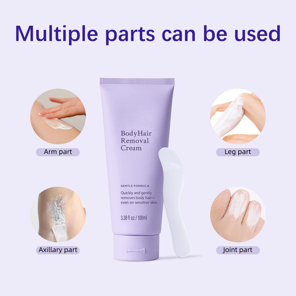 Annsky underarms use to minimize irritation while dissolving coarse hair.