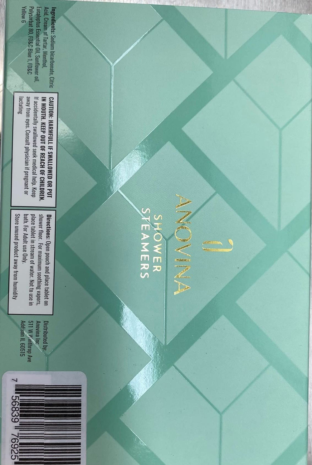 Anovina 12XL eucalyptus steamer closeup reveals menthol and eucalyptus blend