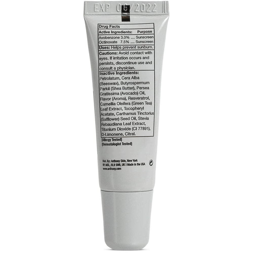 Anthony 25 SPF lip balm being applied with a matte nonsticky finish