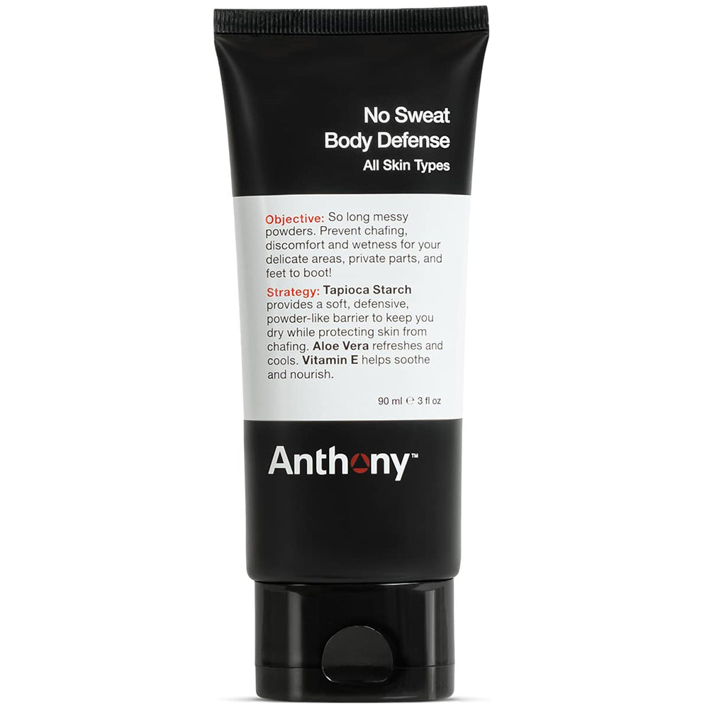 Anthony No Sweat bottle-dispense shows easy application and quick-drying protection for daily wear