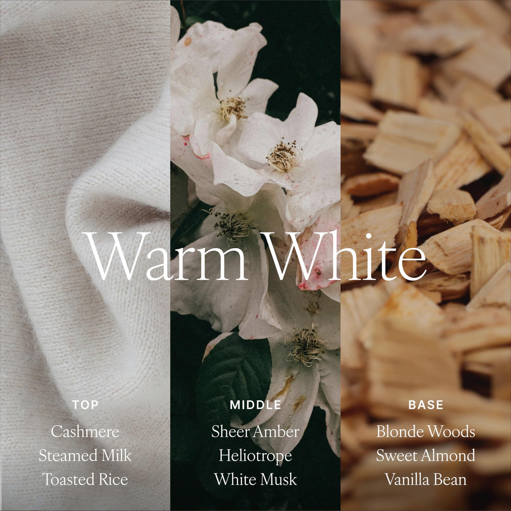 Antica Farmacista Warm White fragrance offers cozy, luxurious scent.