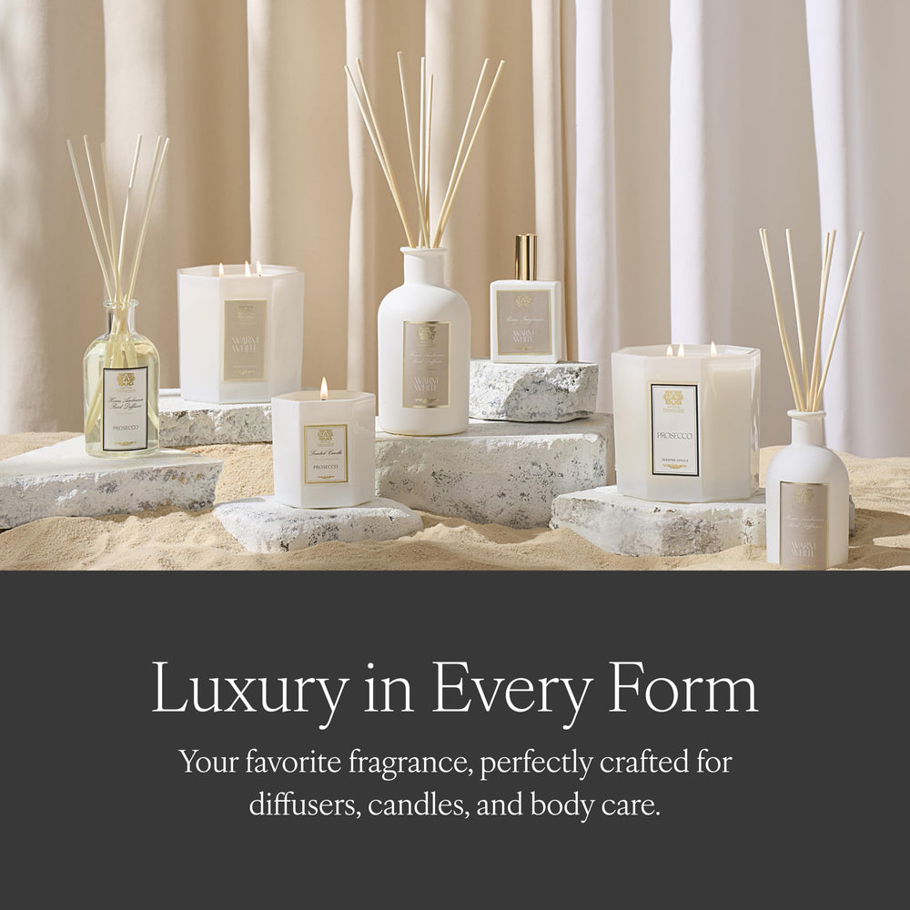 Antica Farmacista gift-ready packaging in an elegant glass vessel.