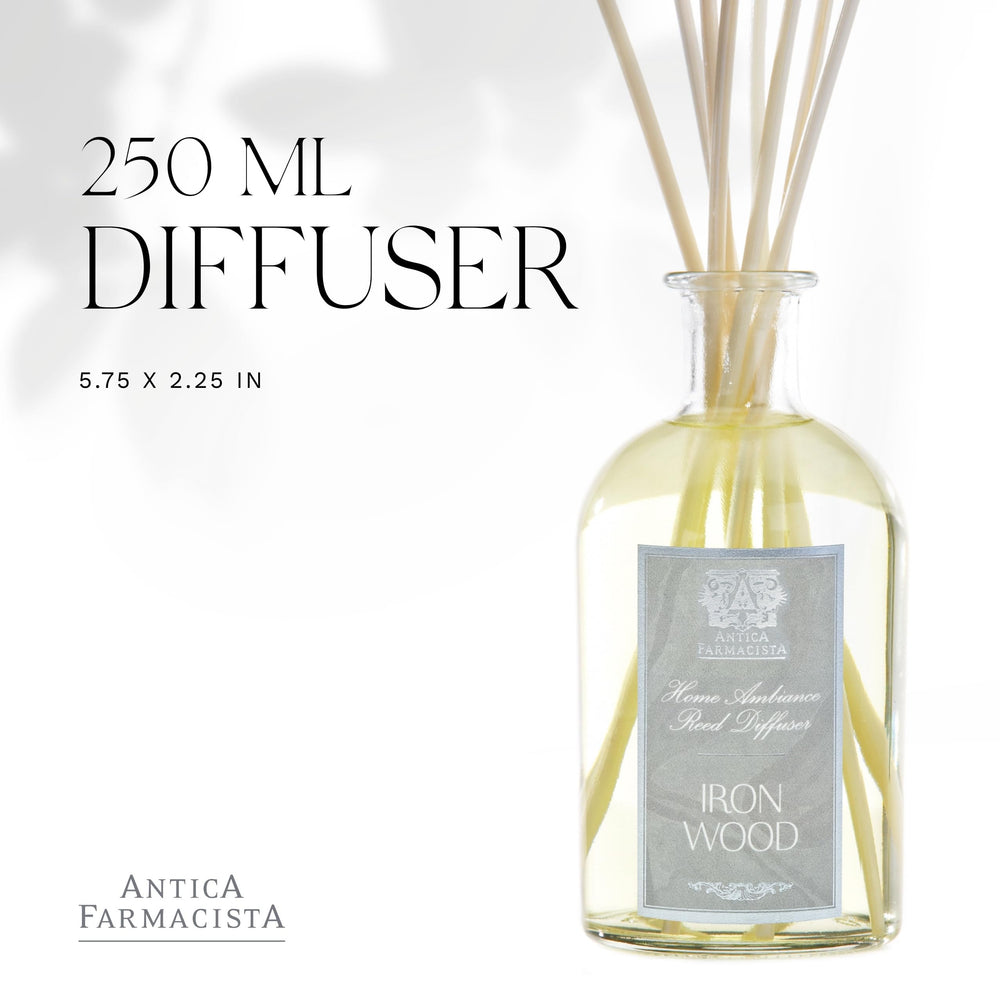 Antica Farmacista diffuser emphasizing ironwood note for bold atmosphere