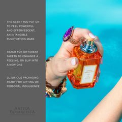 Antica Farmacista Sun Kissed label glow accentuates sophistication and confidence.