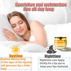Anweina Bee Lip Balm Mint Pot delivering cooling sensation and lasting moisture.