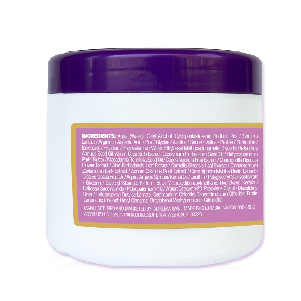 Anyeluz Onion Hair Mask label highlights color protection and hydration