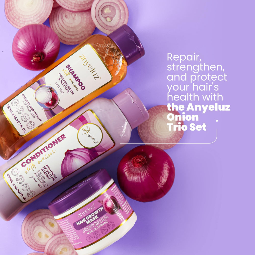 Anyeluz Onion Hair Mask luxe packaging and premium feel