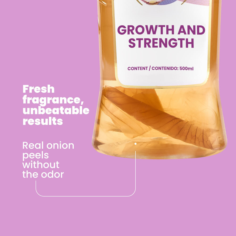 Anyeluz hair-growth-support formula with biotin and onion extract for healthier roots.
