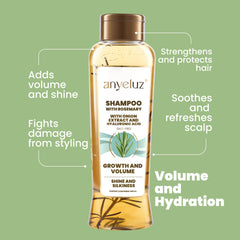Scalp close-up with rosemary’s soothing cleanse and refreshed feeling