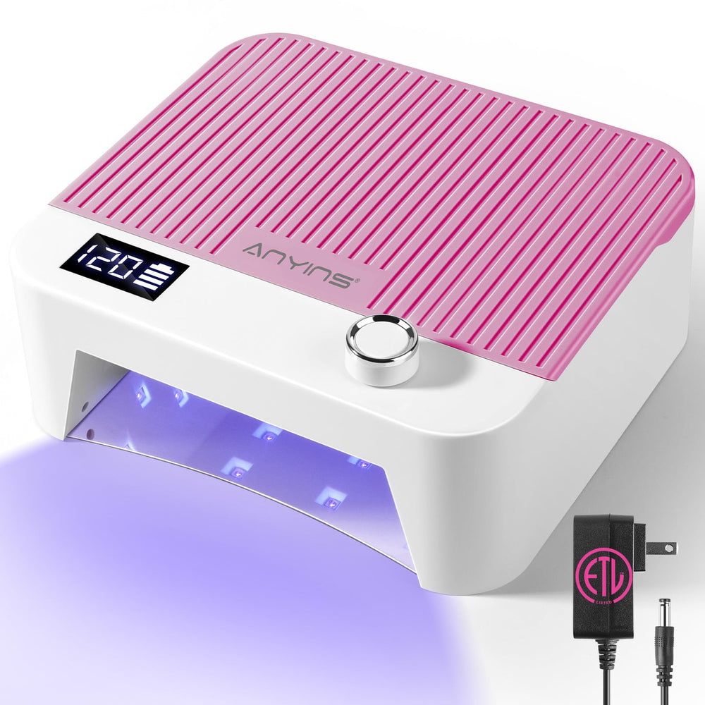 ANYINS UV Nail Lamp 120W front view for compact home use