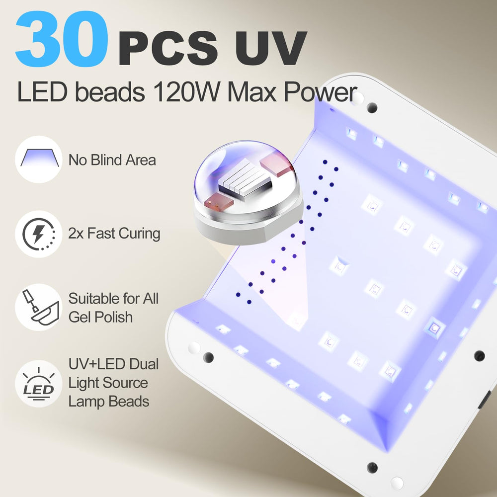 ANYINS UV Nail Lamp interior chamber highlights spacious curing space for hands or feet.