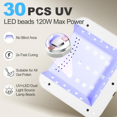 ANYINS UV Nail Lamp interior chamber highlights spacious curing space for hands or feet.