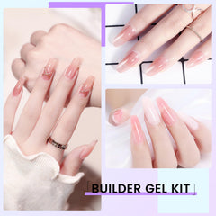 AOBOO Glitter powder gradient tools create shimmering nail art.