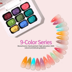 AOBOO gradient blush effect on nails showing natural soft glow.