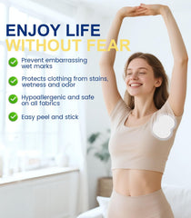 Aoeoun ultrathin invisible armpit pad applied under a shirt for discretion