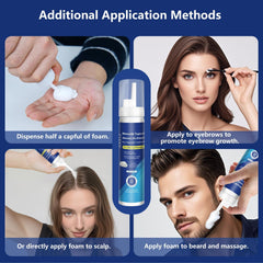 AOOLCF Bearded growth via Minoxidil Foam for beard fullness