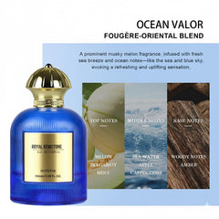 Aopoka Ocean Valor bottle side blue masculine elegance for daytime events