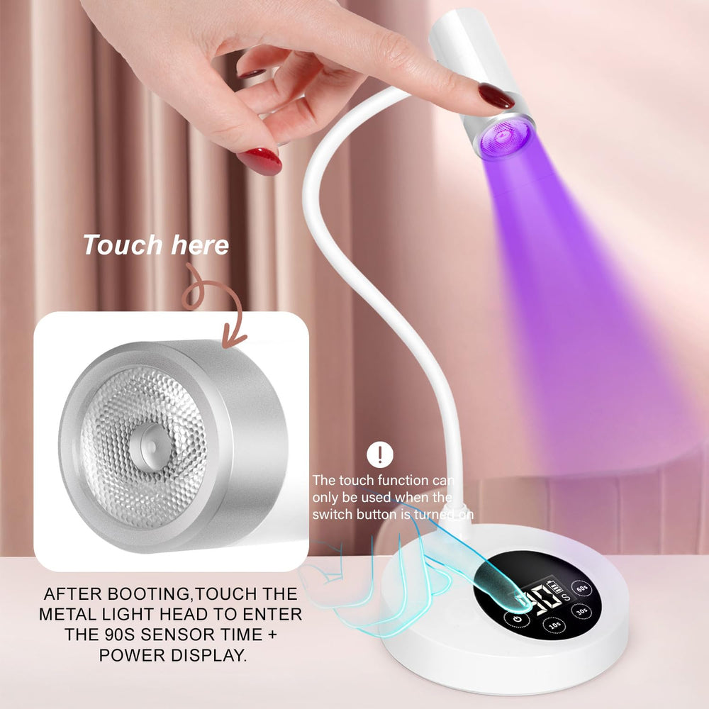 AORAEM UV LED nail lamp auto-sensor helps save energy during idle time.