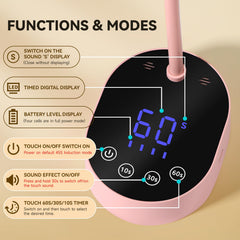 AORAEM UV Nail Lamp 4-nail curing capability demonstrated for quick sessions.