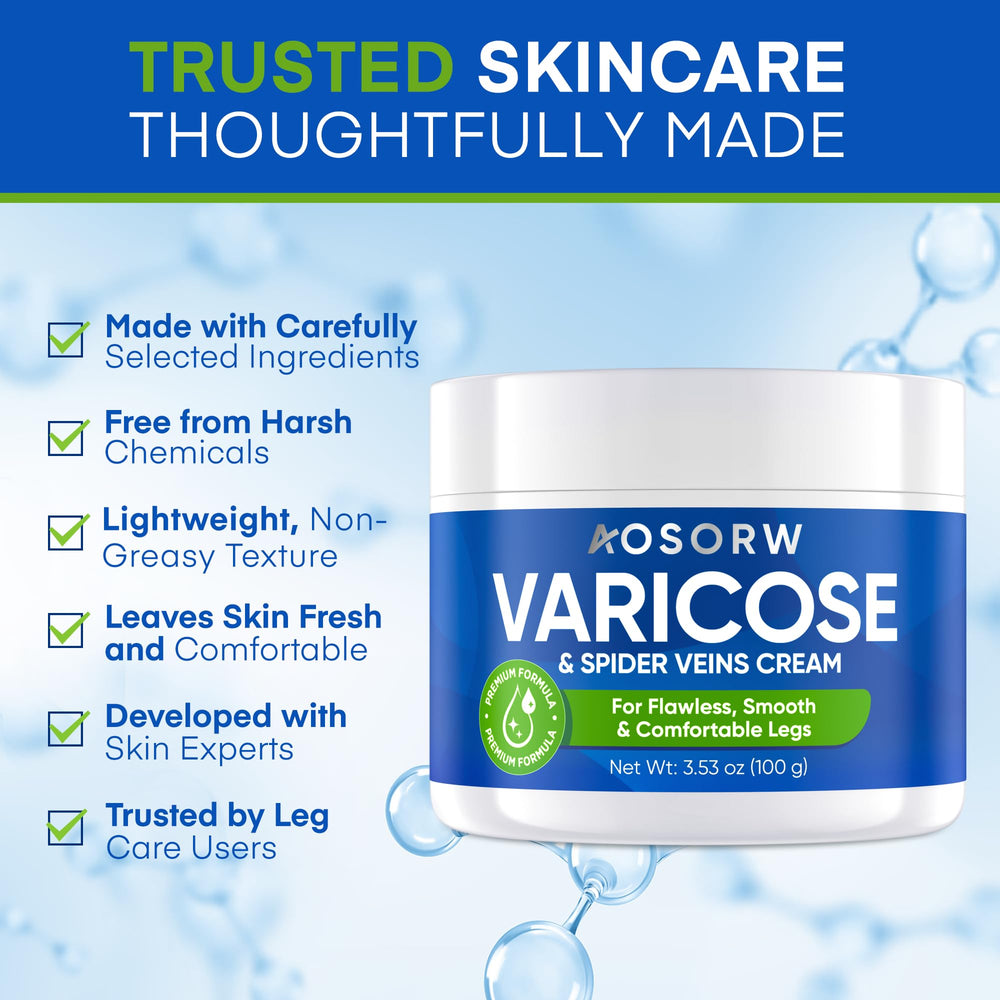 AOSORW hands massaging cream into clean dry skin after day.