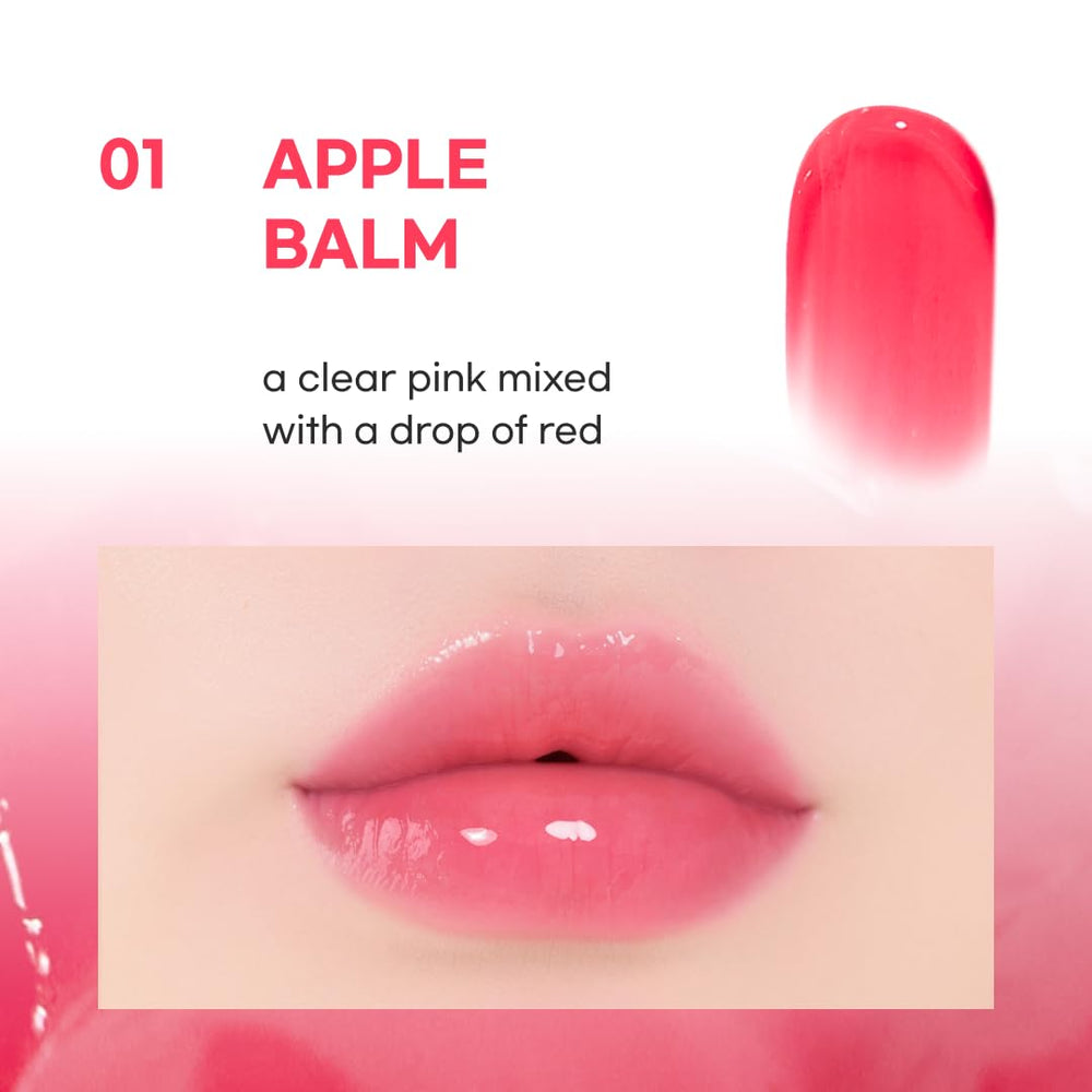 AOU Glowy Chonky Tint Balm Apple hand-application demonstration