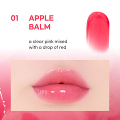 AOU Glowy Chonky Tint Balm Apple hand-application demonstration