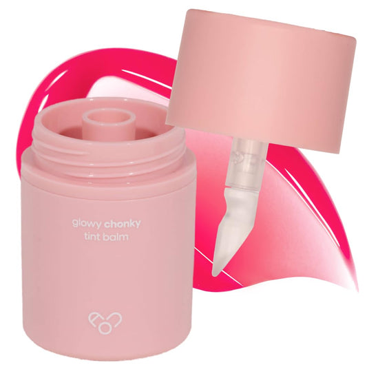 AOU Glowy Chonky Tint Balm Apple packaging close-up showing hygienic design